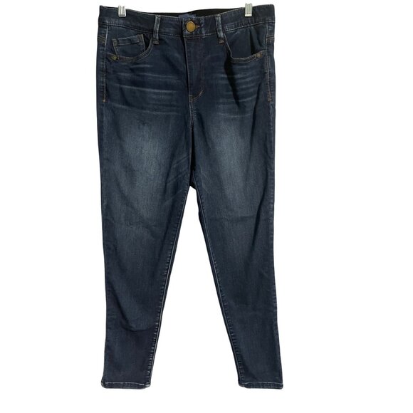Democracy Absolution Womens Slimming Jeggings Size 12 Blue Denim - Picture 1 of 8